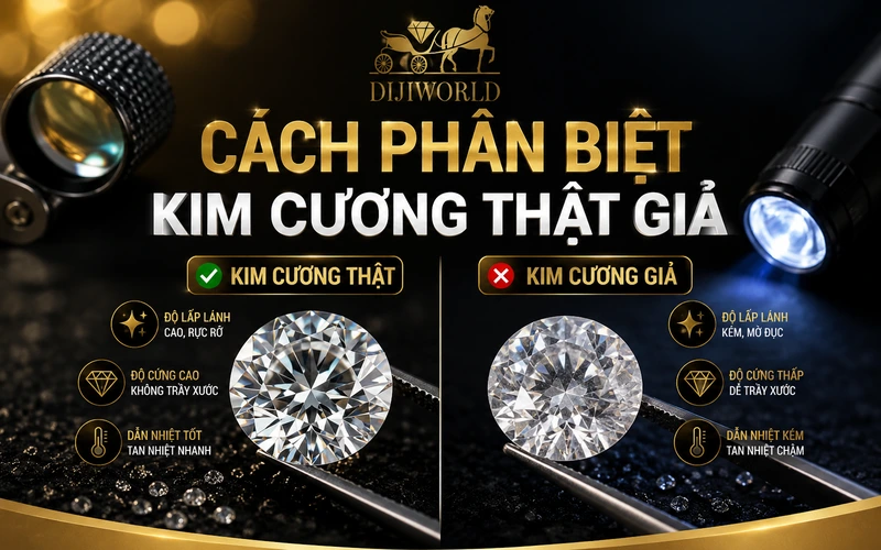 8 cách phân biệt kim cương thật giả chuẩn xác, dễ áp dụng