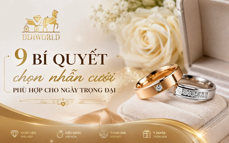 9 Bí quyết chọn nhẫn cưới đẹp, phù hợp và đáng giá cho ngày trọng đại