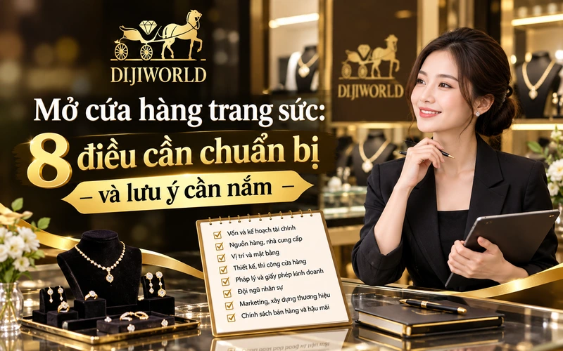 Mở cửa hàng trang sức: 8 điều cần chuẩn bị và lưu ý cần nắm